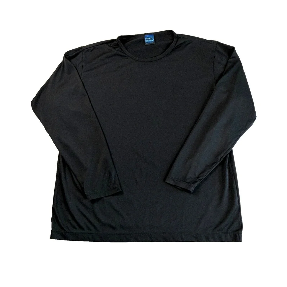 Vintage Patagonia Capilene Shirt Sz L Black Long Sleeve Made in USA 90s Gorpcore - Picture 5 of 7